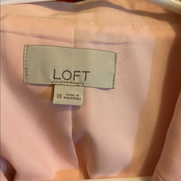 Loft Pink Linen Blend Blazer size 18 - Picture 3 of 4